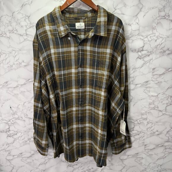 Mutual Weave Men’s Shirt sz 4XL Big & Tall Flannel Plaid NEW #H346 - Picture 2 of 9